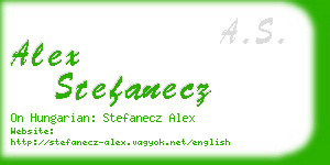 alex stefanecz business card